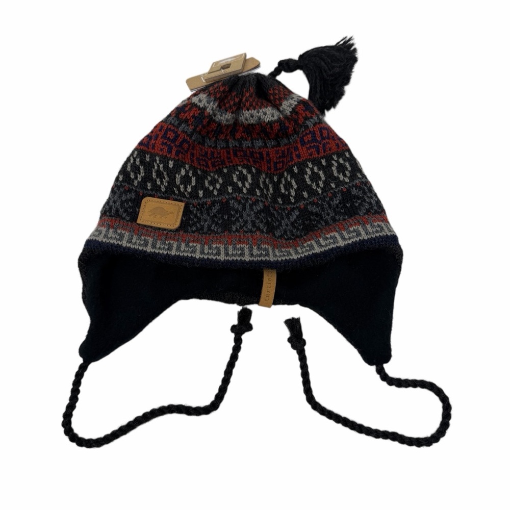 Turtle Fur Hawkeye Hat with‎ Ear Flaps - Men’s - 100% Wool Lined Beanie - NWT